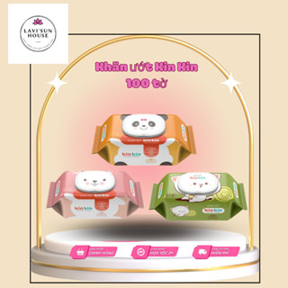   COMBO 5 GÓI Khăn ướt KIN KIN 100 TỜ 80 TỜ TINH CHẤT YẾN MẠCH KHÔNG MÙI 