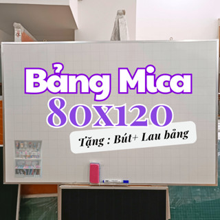 Bảng mica trắng - bảng viết bút lông 80 x 120cm - Tặng bút lông + lau bảng