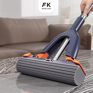 Cây gậy lau cửa kính và bàn bếp siêu thẩm hút, dụng cụ lau kính 2 mặt đa năng