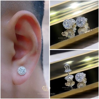 Bông tai nụ bạc nam nữ Hoàng Minh Châu Jewelry - bộ sưu tập khuyên tai nam nữ chuẩn bạc cao cấp