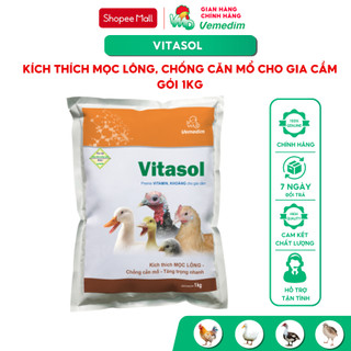 Vemedim Vitasol Kích thích mọc lông, tăng trọng, chống cắn mổ cho gia cầm, gói 1kg