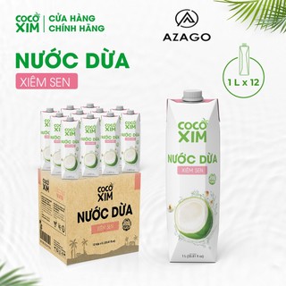  Thùng 12 hộp nước dừa xiêm  COCOXIM  1000ml x12 Hộp    - AZAGOHN 