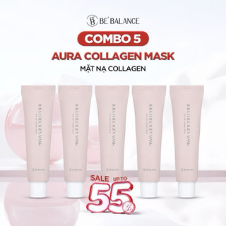  COMBO 5 tuýp mặt nạ trắng da căng bóng Aura Collagen Mask Bebalance  70g  