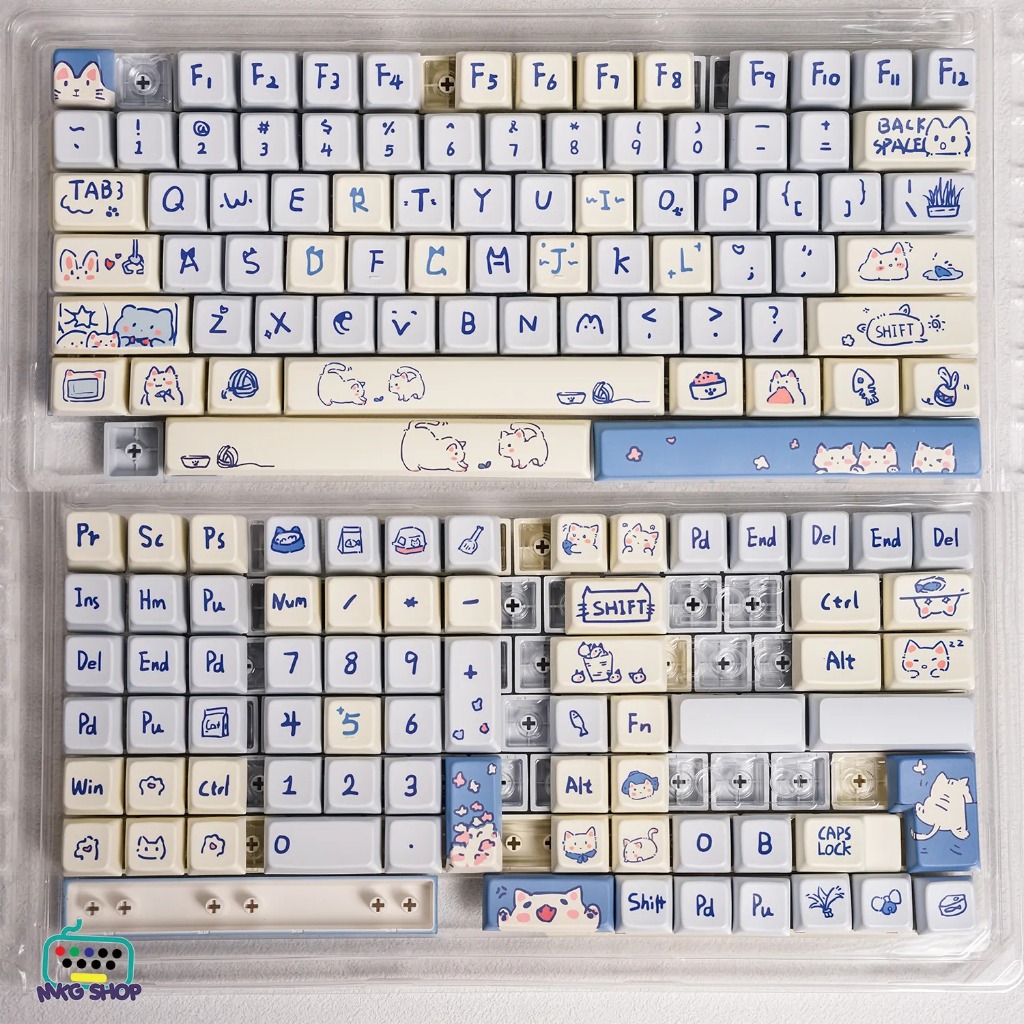 Keycap Blue Cat | Pink Cat | MDA Profile | Nhựa PBT