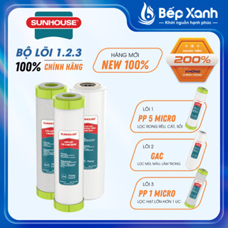 Combo Lõi lọc nước số 1, 2 ,3 SUNHOUSE SHRLL1 SHRLL2 SHRLL3