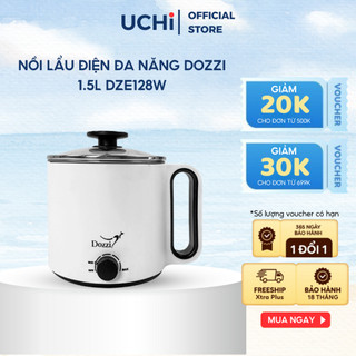 Nồi lẩu điện đa năng, ca nấu mì mini dozzi 1.5l dze128w, bảo hành 24 tháng,nấu lẩu, nấu mì