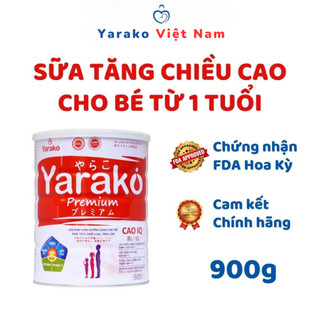 Sữa tăng chiều cao yarako premium caoiq hỗ trợ cho trẻ phát triển chiều cao và tăng cân hộp 900g