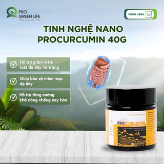 Tinh Nghệ Nano Procurcumin Pro Green Life Hỗ Trợ Giảm Viêm Loét Dạ Dày, Tá Tràng