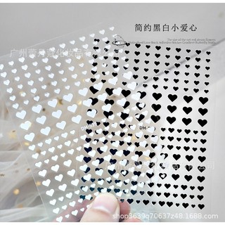 Nail sticker dán móng hình dán móng tay 3d mẫu chữ nơ trái tim jewelry