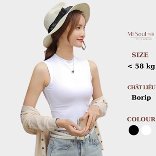 Áo Sát Nách Tank Top Nữ Cổ 3 Phân Chất Liệu Borip FreeSize MiSoul, Áo Ba Lỗ Croptop Nữ FreeSize 205