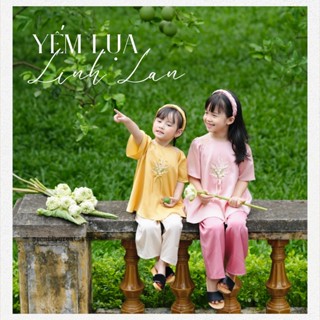 Set yếm tết cho bé gái nhà Cúc Chi TẶNG KÈM BỜM, bộ trung thu bé gái có size cho bé từ 10kg - 38kg