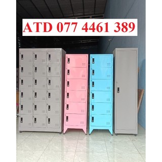 Tủ locker sắt đựng tài liệu cho văn phòng - Tủ sắt locker nhiều ngăn 6 8 10 12 15 cửa, tủ sắt mini