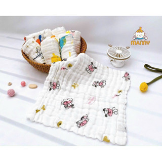 Khăn Xô 6 Lớp Rửa Mặt Loại Dày Cho Bé - Khăn Rửa Mặt, Khăn Lau Dãi, Lau Sữa Cho Bé Trai/Gái