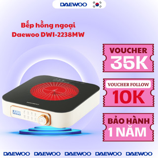 Bếp hồng ngoại Daewoo 2200w mặt ceramic chịu nhiệt, chịu lực bền bỉ, tiện dụng, tiết kiệm diện tích DWI-2238MW DWI-2215B