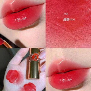 Son dưỡng có màu YSL 101 fullbox Tester Nắp Trắng- màu Đỏ Dâu  (hàng chuẩn Pháp)