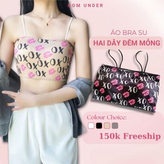 Áo bra su trơn quây 2 dây đệm mỏng thoáng mát GOM UNDER - SA-566