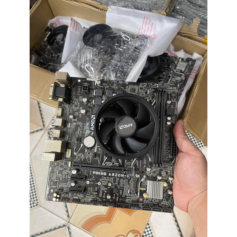 main asus a320 mk chạy amd - 2700x ko FE