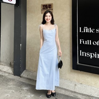 Ziel đầm 2 dây kẻ sọc | catus dress