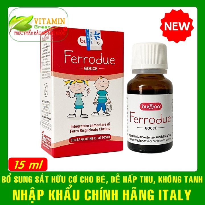 Buona Ferrodue sắt hữu cơ nhỏ giọt cho bé vị dâu, dễ hấp thu | Nhập khẩu chính hãng Italy