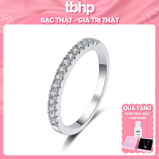 Nhẫn Bạc Nữ 925 1 hàng đá TBHP Sapphire s925 Silver Ring - Mã TSJN09