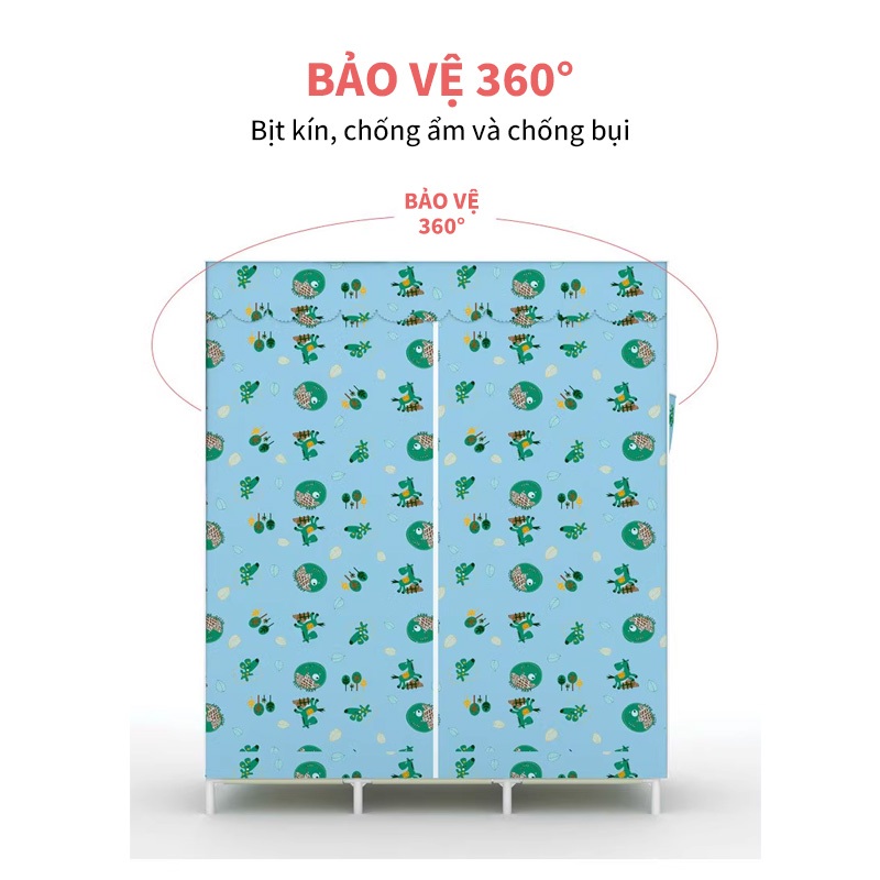 Tủ Vải Tủ Đựng Quần Aó Đa Năng Khung Thép Chịu Lực Tốt Chống Bụi Thiết Kế Hiện Đại | BigBuy360 - bigbuy360.vn