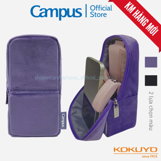 Túi Bút Đứng Campus Chất Liệu Nhung Êm Ái Dày Dặn Form Cứng Cáp 2 Màu Bền Sạch Đựng Vừa Máy Tính