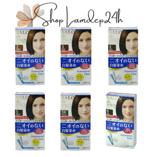 Sản phẩm chính hãng - Thuốc Nhuộm Tóc Nữ Phủ Bạc Salon De Pro Nhật Bản
