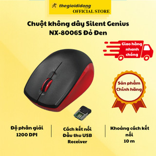 Chuột không dây silent genius nx-8006s đỏ đen
