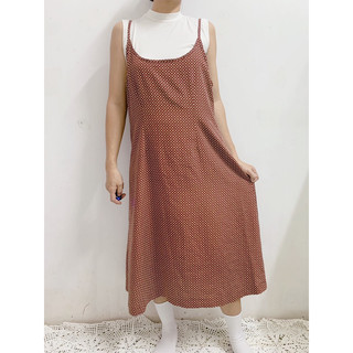 Thrift / 2hand / thanh lý / pass đầm 2 dây dáng dài phong cách mori, vintage, tặng áo crop trắng 0đ