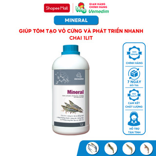Vemedim Mineral tôm, bổ sung canxi, phospho, khoáng đa-vi lượng cho tôm, chai 1lit