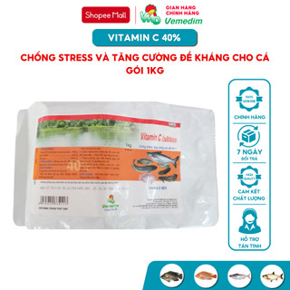 Vemedim Vitamin C 40% cá, chống stress và tăng cường đề kháng cho cá, gói 1kg