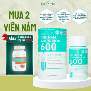 Viên uống trắng da Glutathione 600 mẫu mới, glutathione plus Dr Lacir, viên uống mờ nám, mờ thâm