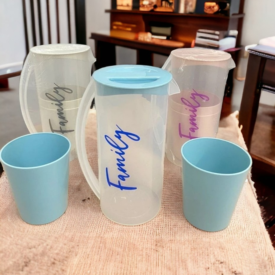 Bộ Ca 2 Ly (1 Lít 3) Tân Lập Thành, Ca Nhựa Trong Kèm 2 Ly Ca Nhỏ Gọn (SHOP GIAO MÀU NGẪU NHIÊN)