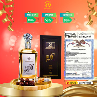 ( Quà Tặng Sang Trọng )  Rượu Đông trùng hạ thảo - Kết hợp Táo Đỏ Hàn QUốc  500ml VIP Mailands