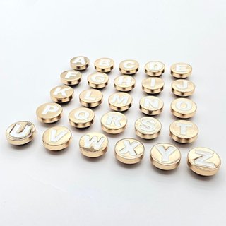 Jibbitz Charm Crocs gắn dép bằng kim loại cao cấp mẫu 26 chữ cái