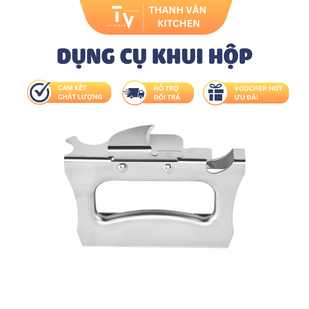Đồ khui thức ăn đóng hộp, dụng cụ mở lon sưɑ~ đặc, lon thức ăn, hộp đồ ăn tiện dụng, dụng cụ khui cầm tay (TV663)