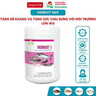 Vemedim Vemevit No. 9 cao cấp dùng trộn thức ăn bổ sung vitamin cho cá, lon 1kg