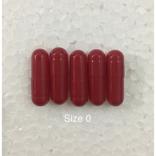50g~500 vỏ viên nang size 0 màu đỏ chuyên dùng trong y học đông y