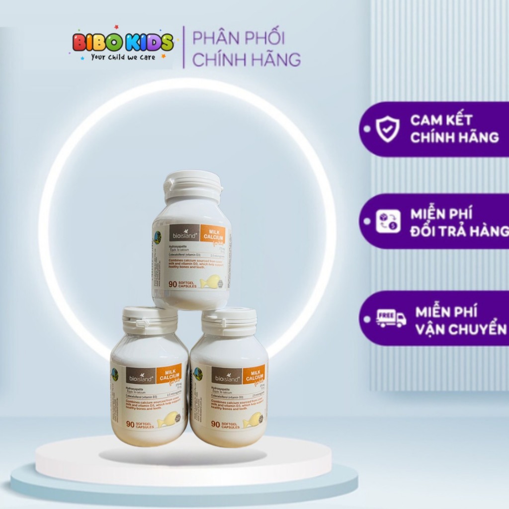 Canxi sữa Canxi milk bioisland 90v cho bé
