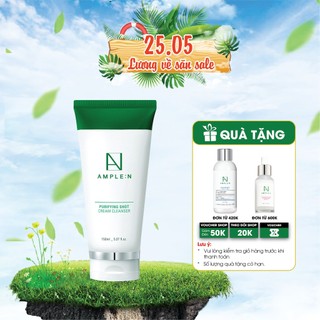 Sữa Rửa Mặt Dịu Nhẹ AMPLE:N Purifying Shot Cream 150ml