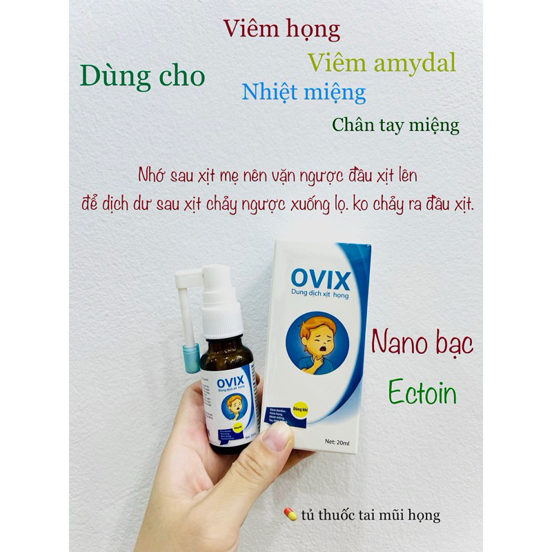 Dung dịch vệ sinh họng ovix 20ml