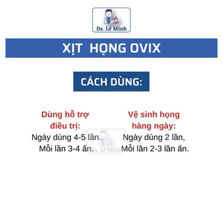 Dung dịch vệ sinh họng ovix 20ml