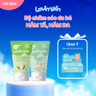 Bộ Đôi Chăm Sóc Da Hăm Cho Bé LOVIN'SKIN Gồm Kem Bôi Hăm Và Kem Dưỡng Mềm Da  (LKE01,LKM01)