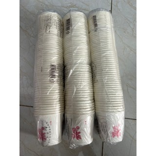(Lốc 50 cái cốc giấy) Cốc Giấy Hàn Quốc Dùng 1 Lần 185ml 종이컵