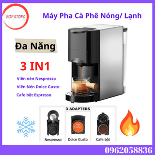Máy Pha Cà Phê  Viên Nén, Máy Pha Cà Phê Nóng Lạnh, Pha Cafe Đa Năng 3 Trong 1 ZZUOM AC513F
