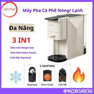 Máy Pha Cà Phê  Viên Nén, Máy Pha Cà Phê Nóng Lạnh, Pha Cafe Đa Năng 3 Trong 1 ZZUOM CM6891