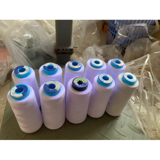 Set 10 cuộn chỉ lỡ trắng đen