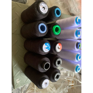 Set 10 cuộn chỉ lỡ trắng đen