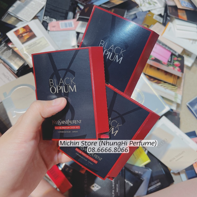 Mẫu thử Vial nước hoa Black Opium Over Red mới 1.2ml
