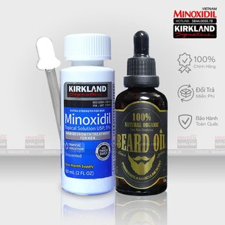 Dung dịch mọc râu tóc Minoxidil 5% Combo 1 Lỏng 1 Beard Oil20ml